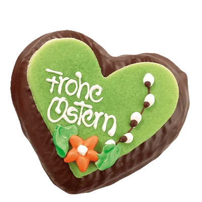 Schokolebkuchenherz "Frohe Ostern"