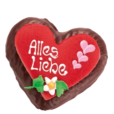 Schoko-Lebkuchenherz „Alles Liebe“
