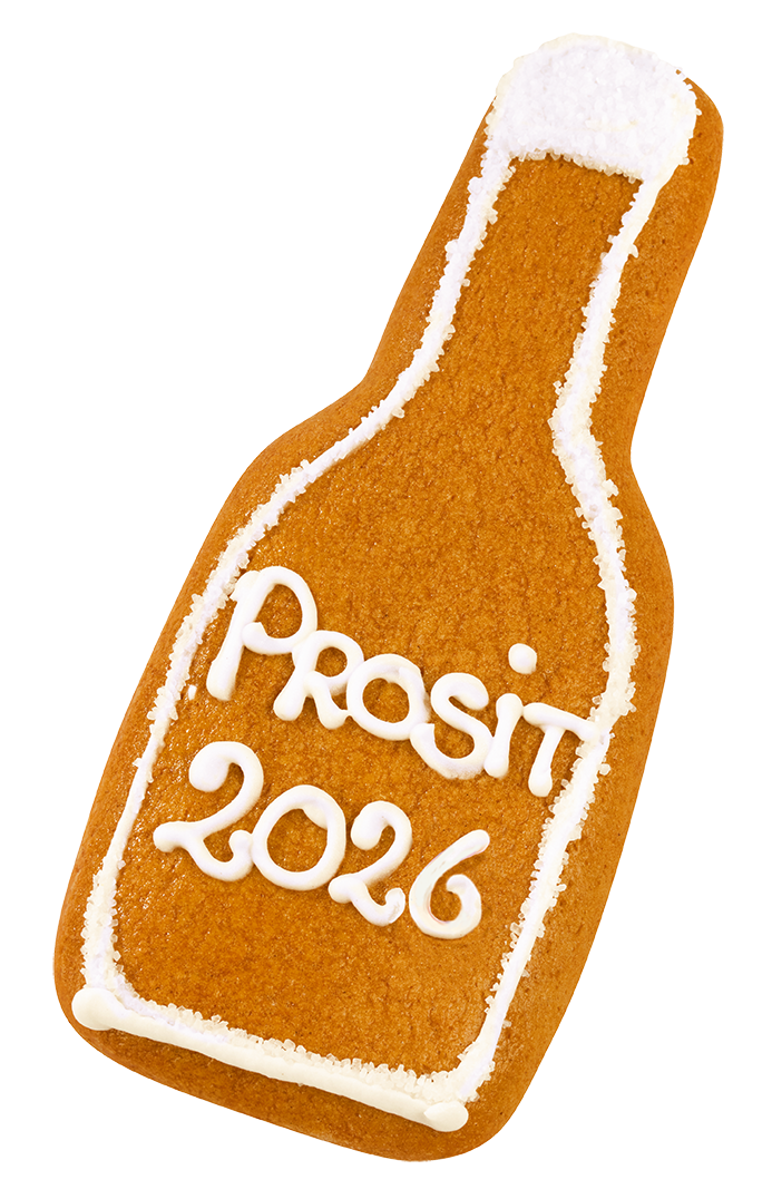 Lebkuchen-Glücksflasche "Prosit"