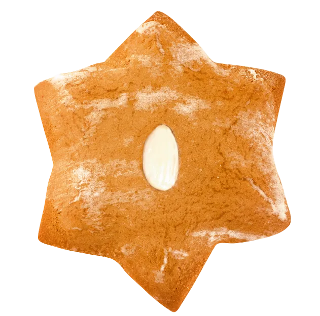 lebkuchenstern mit mandel