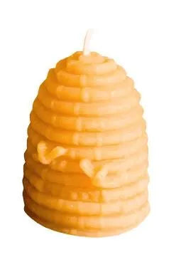 Bienenwachskerze in Bienenhausform