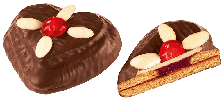 Schokolebkuchenherz gefüllt