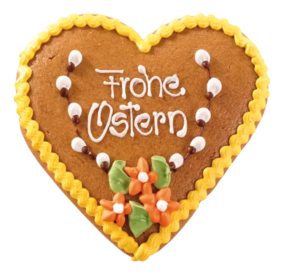 Schokolebkuchenherz "Frohe Ostern"