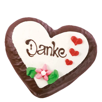 Schokolebkuchenherz "Danke"