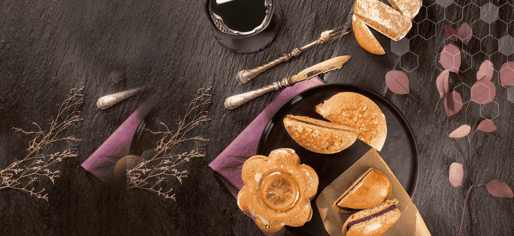 Vegane Lebkuchen von oben fotografiert