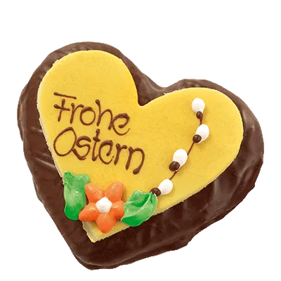 Schokolebkuchenherz "Frohe Ostern"