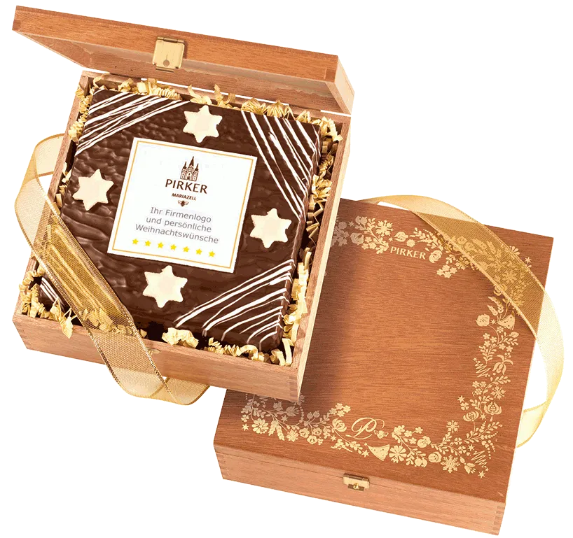 Logobox mit Lebkuchen