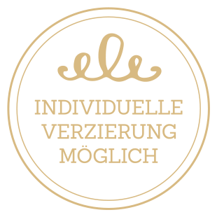 Produktlabel "individuelle Verzierung möglich"