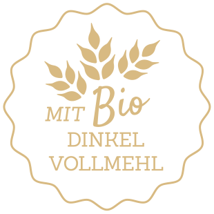 Produktlabel "mit Bio Dinkelvollmehl"