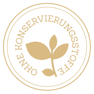 Produktlabel "ohne Konservierungsstoffe"